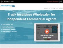 Tablet Screenshot of insurancetruck.com